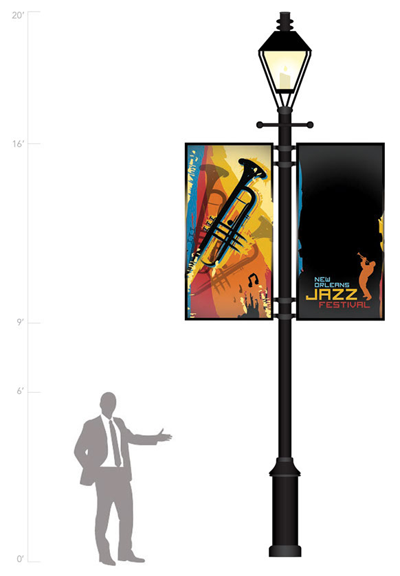 NOLA Jazz Fest Pole Banners Specs