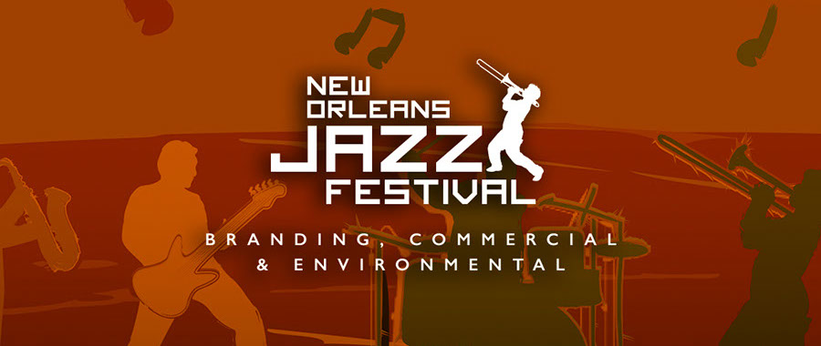 New Orleans Jazz Festival Branding, Commercial & Environmental