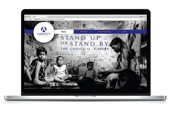 Amnesty Website Mock Up