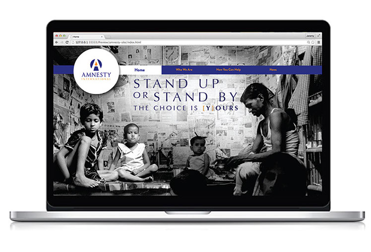 Amnesty Website Mock Up